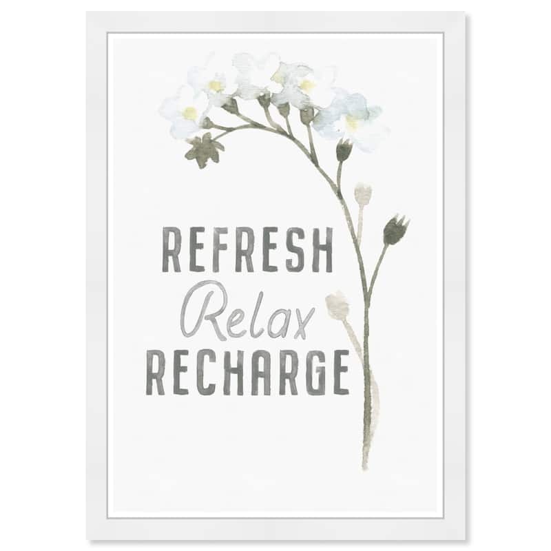Wynwood Studio Prints 'Relax and Recharge' White Wall Art