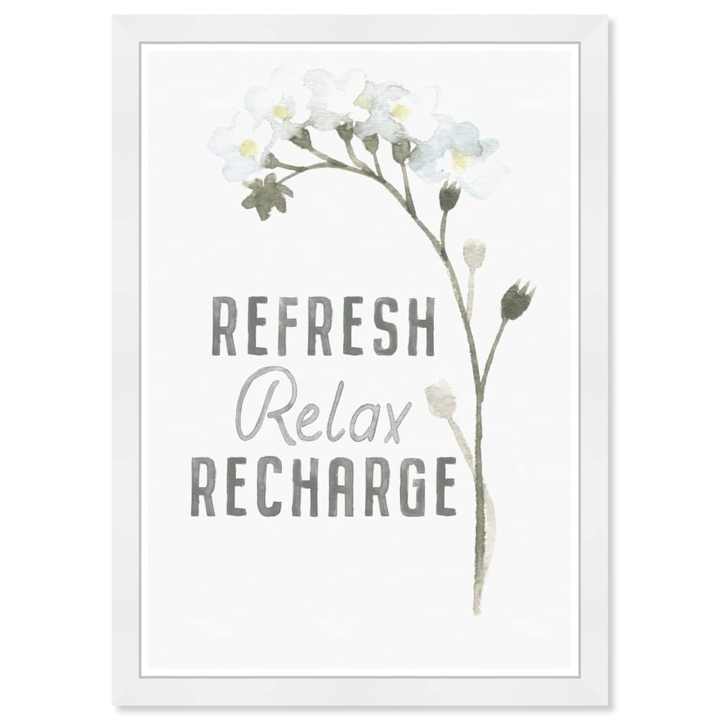 Wynwood Studio Prints 'Relax and Recharge' White Wall Art