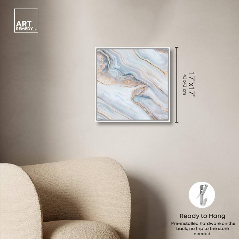 Icy Glitter Stone I Canvas by Art Remedy