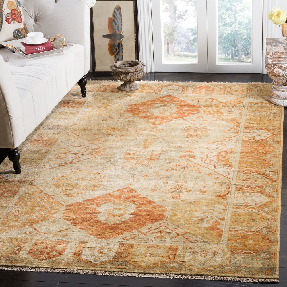 SAFAVIEH Couture Hand-knotted Oushak Duygu Traditional Oriental Wool Rug