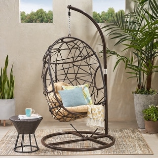 Bushnell Wicker Hanging Chair by Christopher Knight Home - 400 lb limit