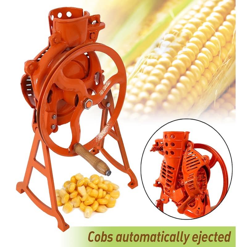 Corn Sheller Machine Hand Crank, Corn Thresher & Peeling Peeler Corn Cob Stripper Tool Shelling for Farms and Families