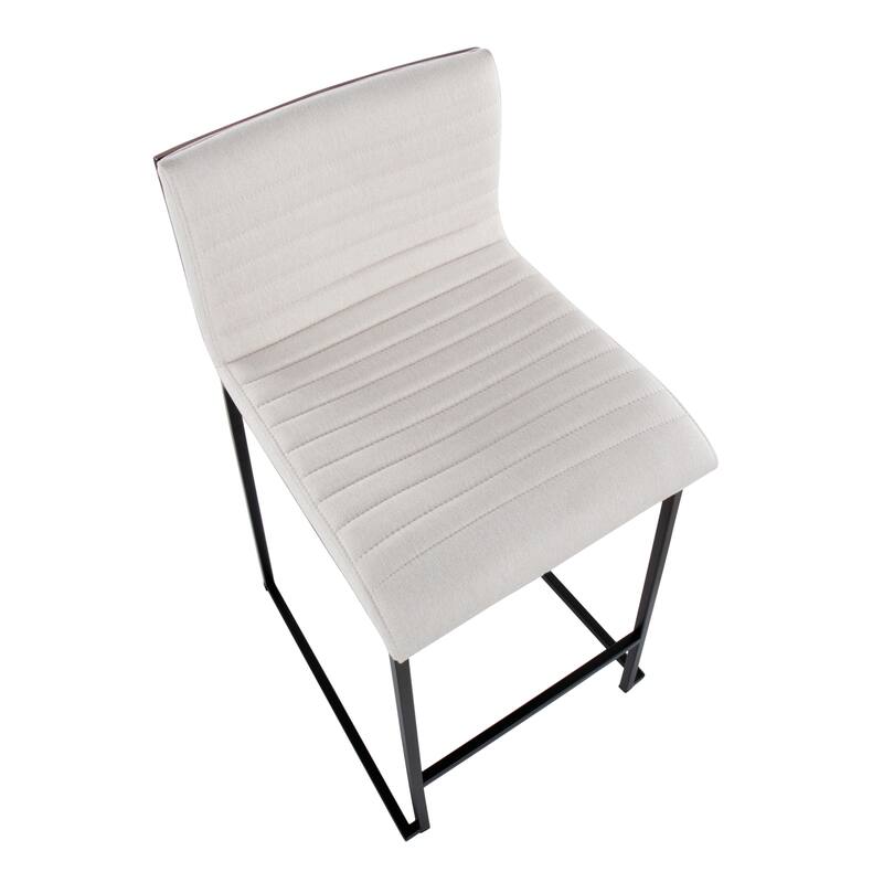 Silver Orchid Magda 26" Fixed-Height Upholstered Counter Stool (Set of 2)