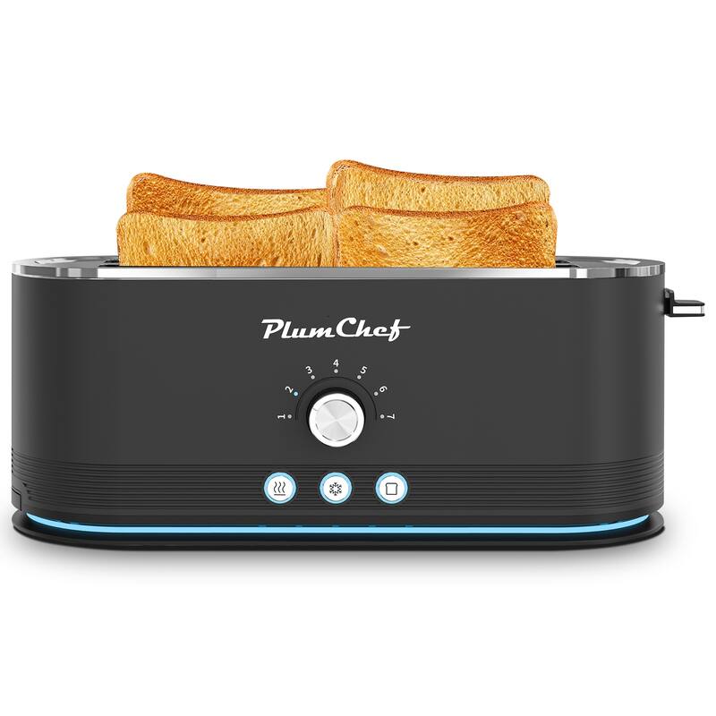 4-Slice Toaster, 7 Browning Settings, Defrost/Reheat Functions, Full body Stainless Steel Housing 1400W ,Anti-Fingerprint