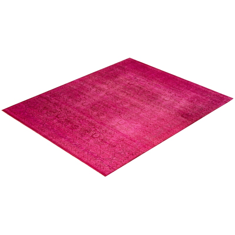 Fine Vibrance, One-of-a-Kind Hand-Knotted Area Rug - Pink, 8' 3" x 10' 3" - 8' 3" x 10' 3"