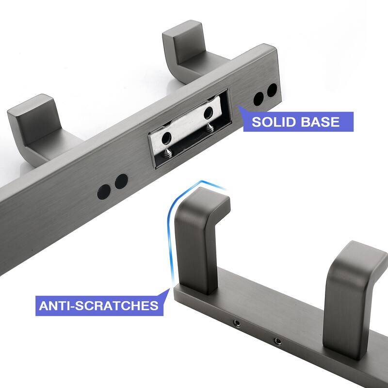 Heavy Duty Wall-Mounted Coat Rack with 4 Hooks