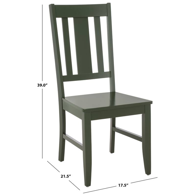 SAFAVIEH Home Roswitha Slat Back Side Chair - 18"W x 22"D x 39"H
