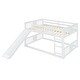 preview thumbnail 8 of 10, White Full Over Full Bunk Bed with Ladder and Fun Slide, Space-Saving Design for Bedrooms