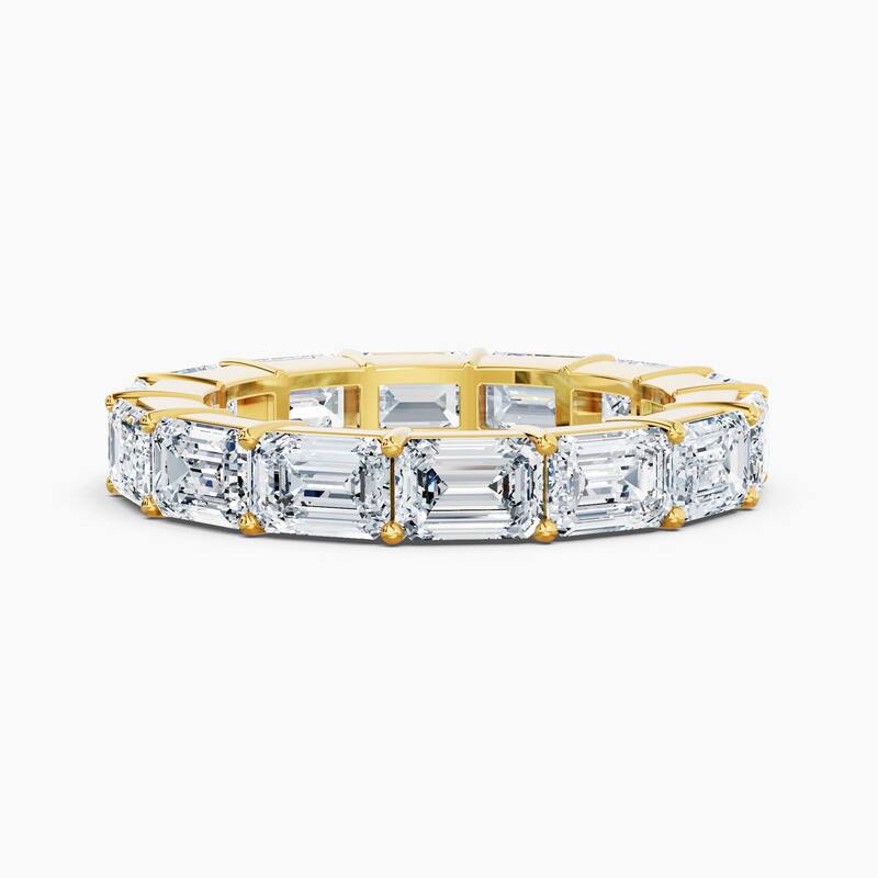 Auriya 14k Gold Emerald East-West Lab Grown Diamond Eternity Band 2.00 - 9.00 ct. tw. (F-G, VS) - 5.60 ct. wt. - 4 - Yellow