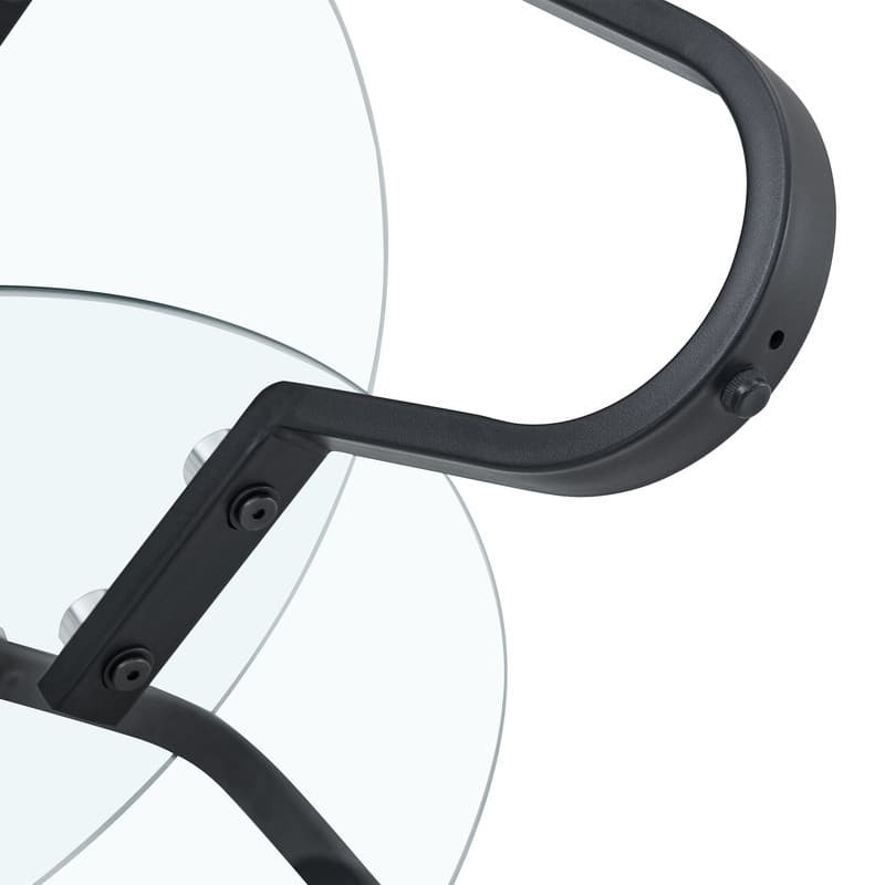 Vintage Minimalist Metal & Glass Coffee Table - 31.5" Square, Double Layer Tempered Glass