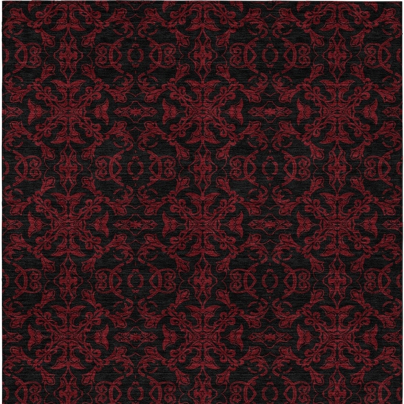 HomeRoots Medallion Transitional Rectangle Outdoor Rug