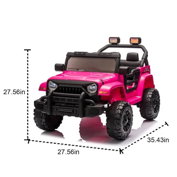 slide 2 of 60, Dual-Drive 12V Kids Electric Car with Music, LED Lights, and MP3, Remote Control, Ages 3-8 Pink