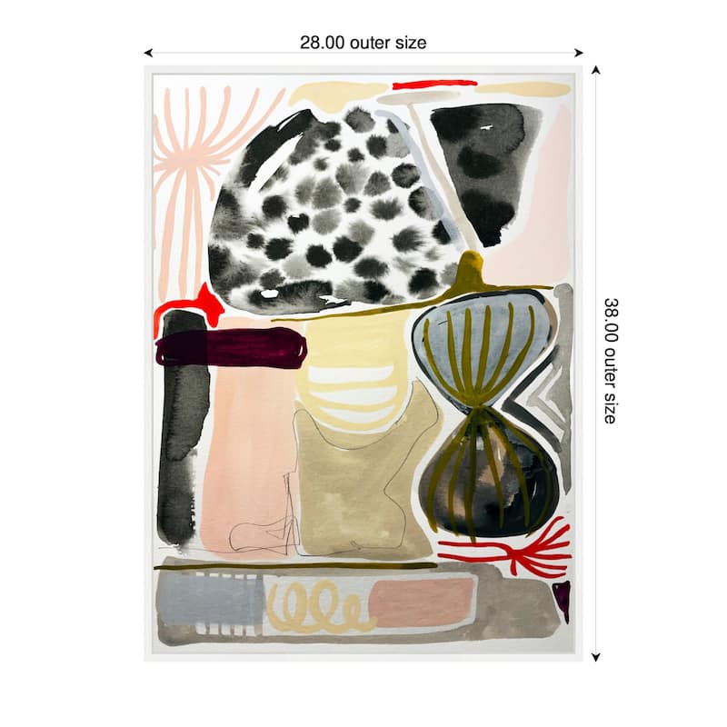 Kate and Laurel Sylvie Abstract 01 Framed Canvas by Emma Daisy