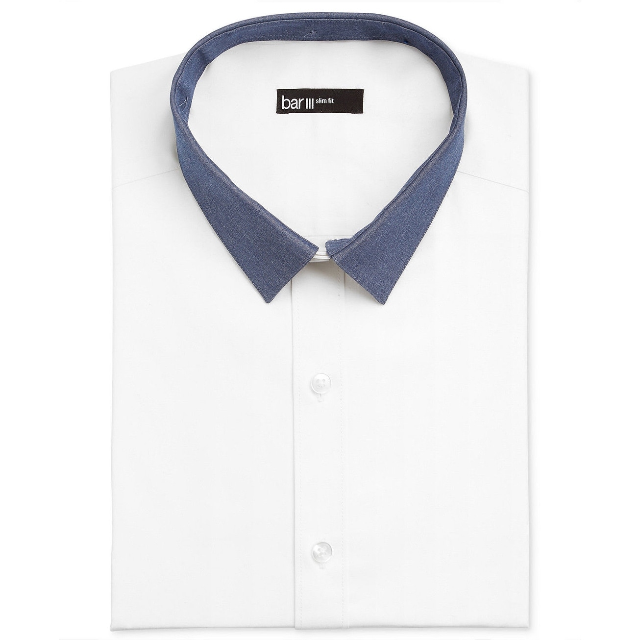 Mens white dress shirt with collar bar Outlet