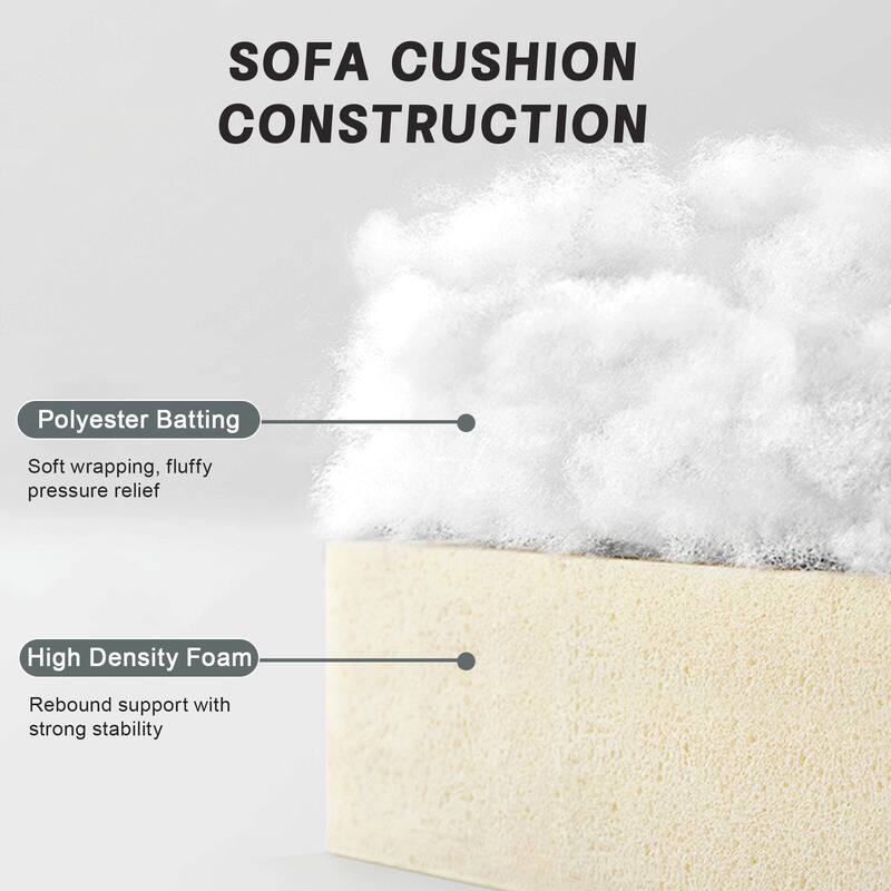 Rossetta L-Shaped Unique Structural Modular Design Wraparound Cushions Sofa with 1 Movable Ottoman