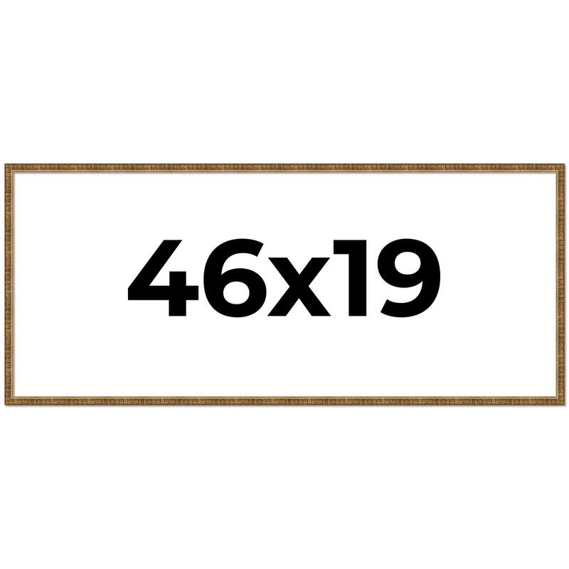 46x19 Frame Gold Solid Wood Picture Frame - Complete Modern Photo