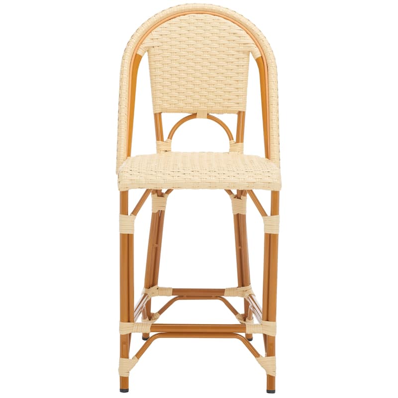 SAFAVIEH Leonica Outdoor Bistro 25-inch Seat Height Counter Stool (Fully Assembled) - 20"W x 21"D x 43"H
