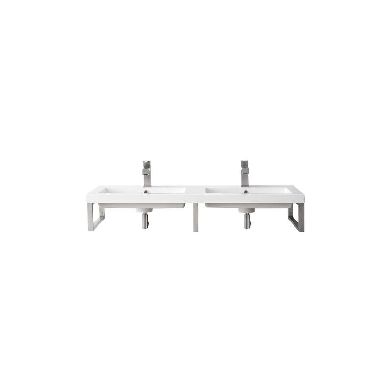 James Martin Vanities 055BK1847WG2 Boston 47-5/16" Rectangular - Brushed Nickel