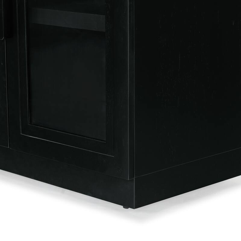 SAFAVIEH Couture Roades 3-Shelf Glass Cabinet Bookcase - 36"W x 18"D x 78"H