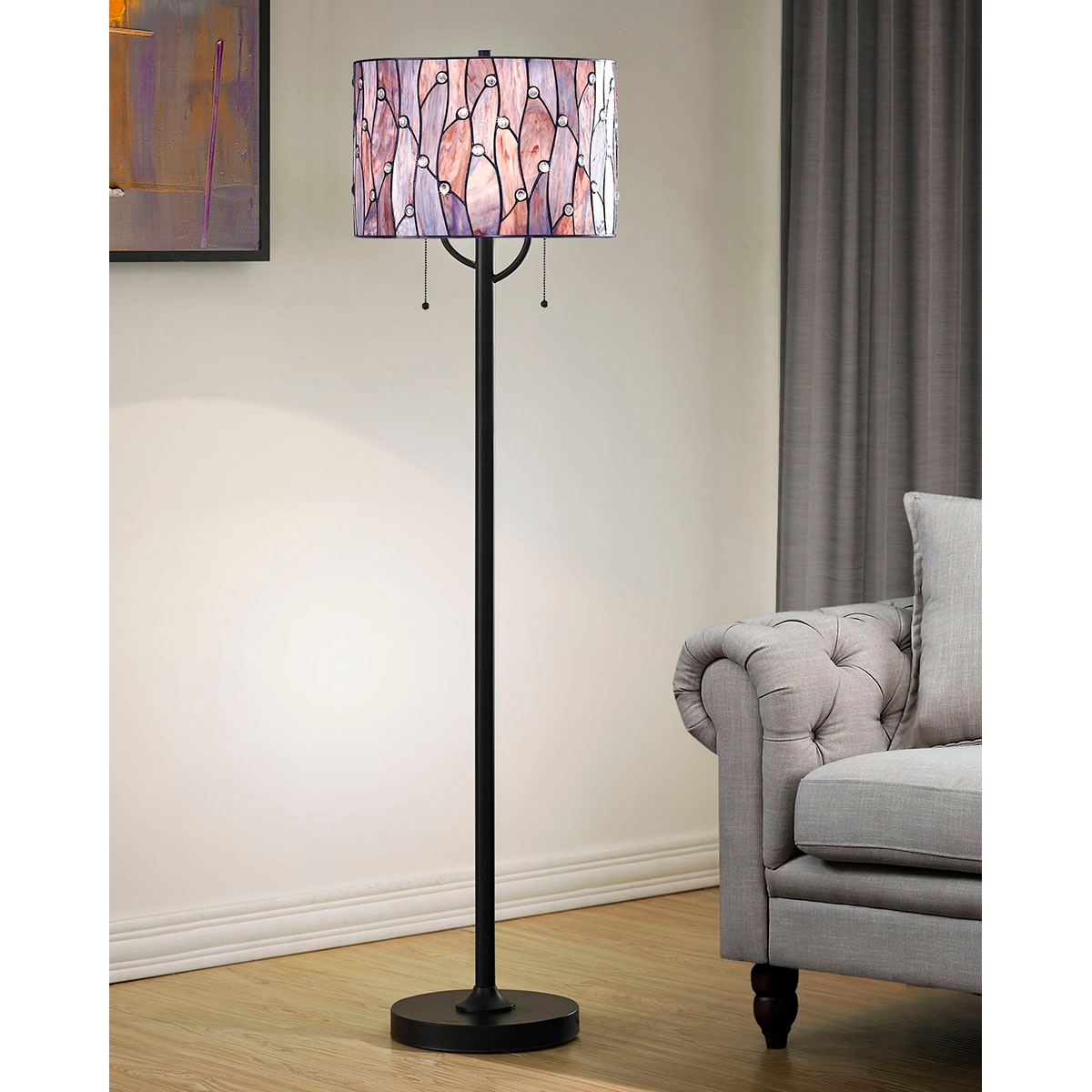 Purple tiffany floor lamp on sale