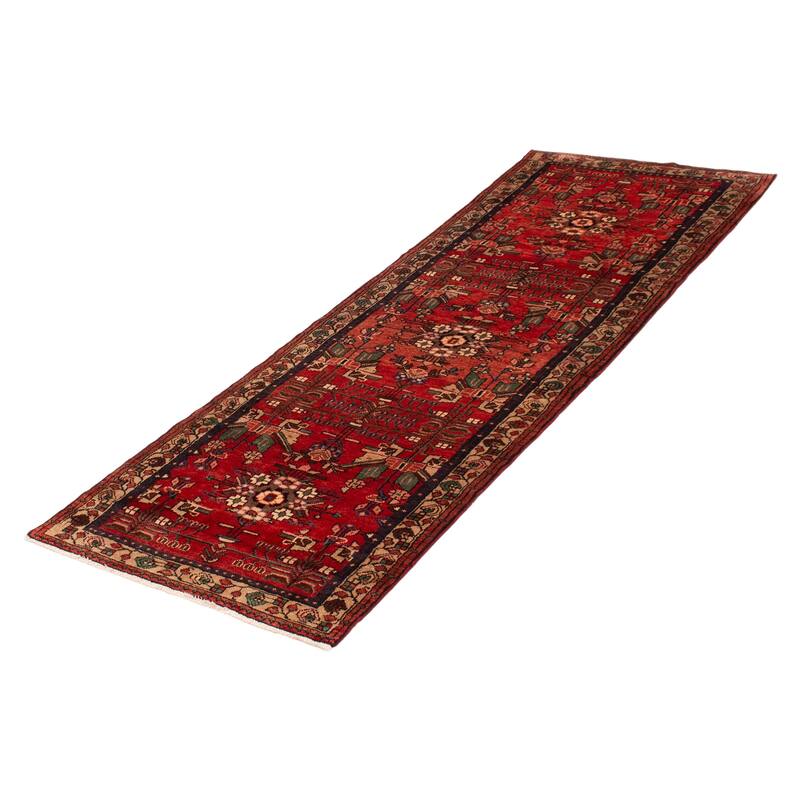 ECARPETGALLERY Hand-knotted Andelz Red Wool Rug - 3'6 x 9'3