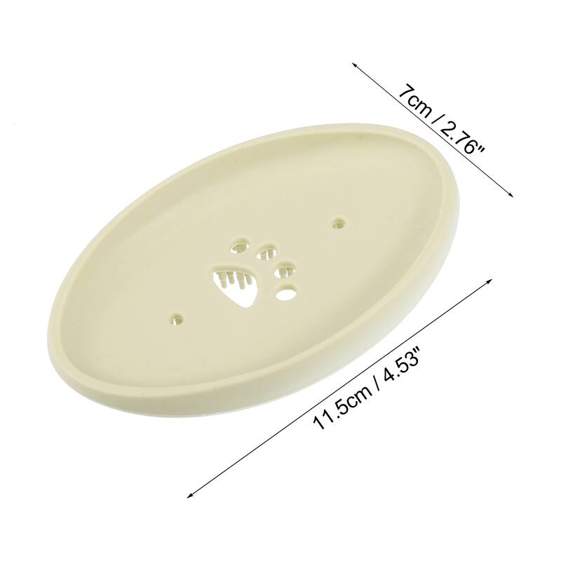 Soap Dish Soap Cleaning Storage for Bathroom Kitchen Silicone 11.5x7cm