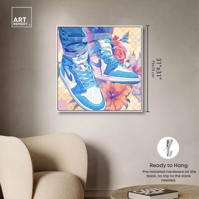 Sneakers in Bloom Canvas by Art Remedy