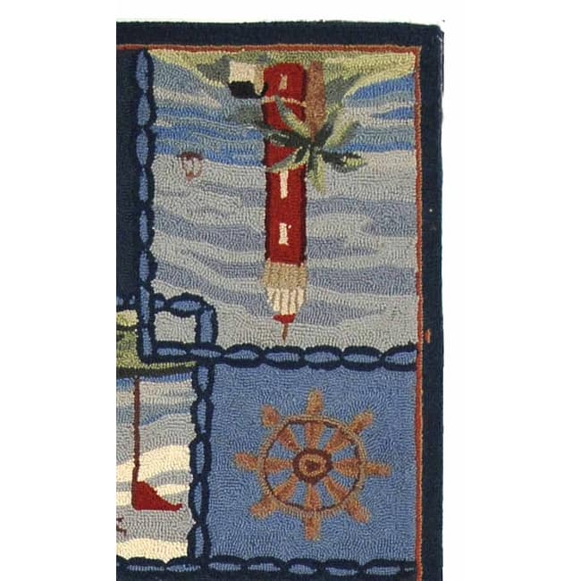 SAFAVIEH Handmade Chelsea Laurenzia French Country Nautical Wool Rug