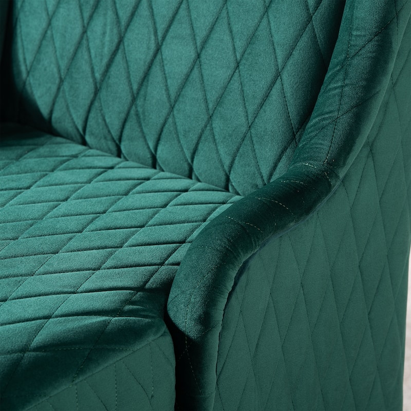 Modern 23.03" High Back Upholstered Accent Chair with Solid Wood Frame