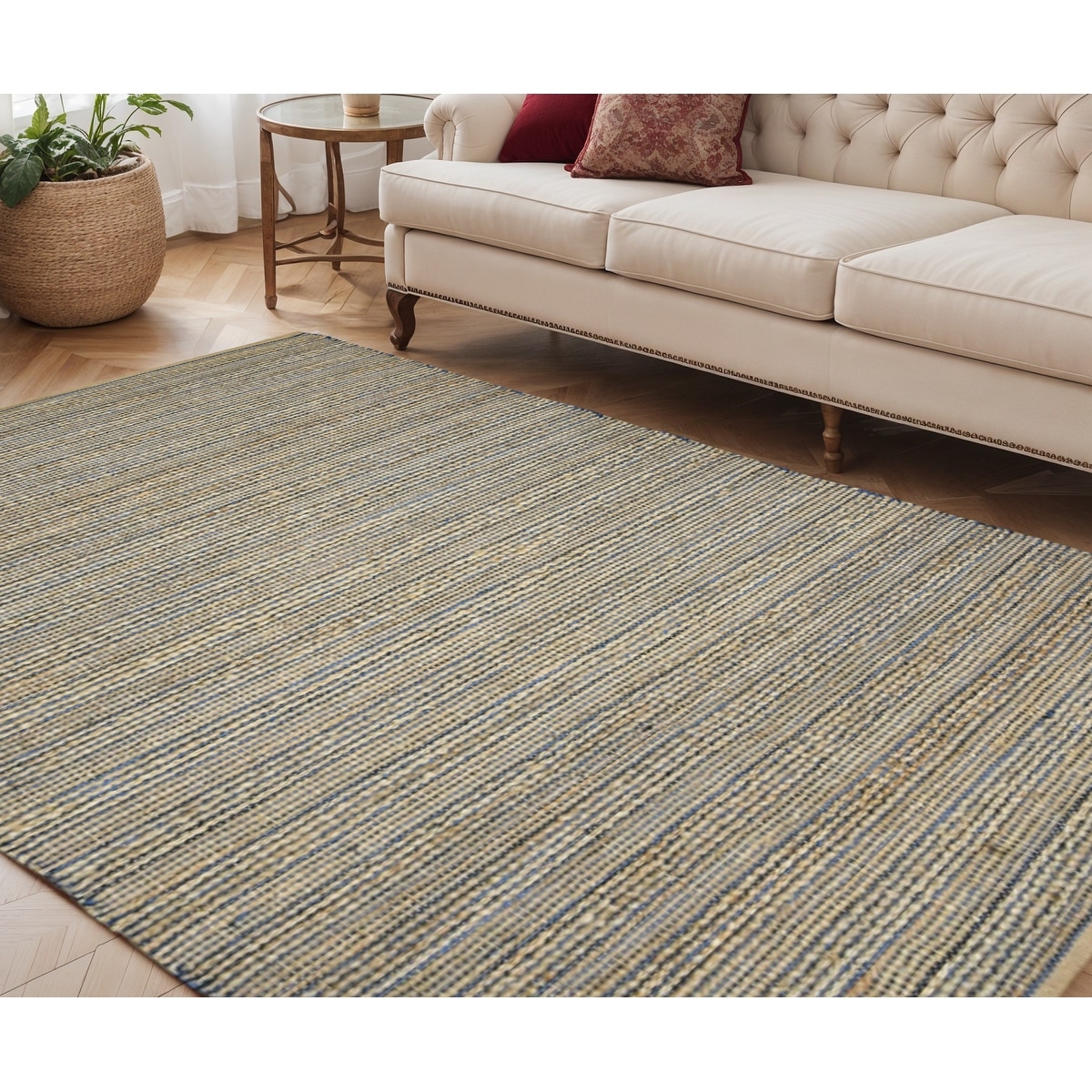 HomeRoots Zafe Striped Lodge Rectangle Area Rug