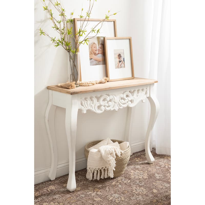 Kate and Laurel Antonella Wood Console Table - 38x13x30