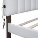 preview thumbnail 11 of 9, Queen Size Upholstered Platform Bed with Storage Drawer and LED Lights