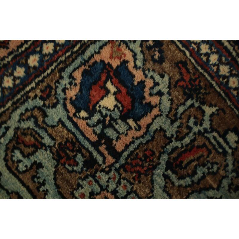 Hand Knotted Oriental 100% Wool Carpet Traditional Floral Oranges & Rust Hamedan Area Rug - 5' 0'' X 3' 6''