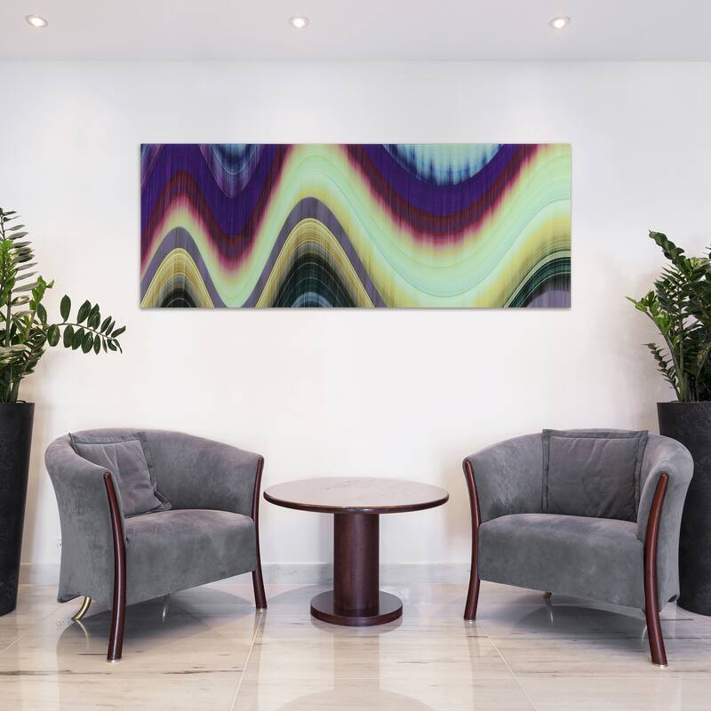 "Rumba Abstract 3" Frameless Free Floating Tempered Glass Panel Graphic Wall Art
