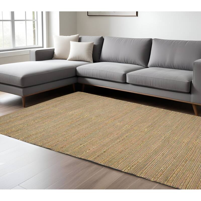 HomeRoots Striped Lodge Rectangle Area Rug - 120.00 in. x 96.00 in.  x 0.20 in.