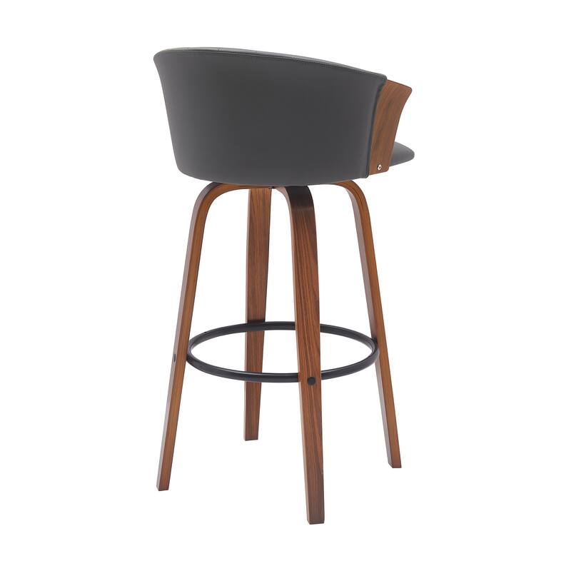 Diana Upholstered Wood Bar or Counter Height Swivel Stool