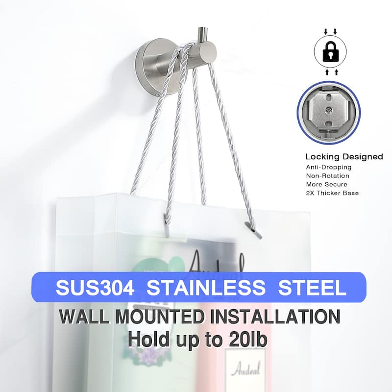 Wall Mounted Towel Hook Bathroom Robe Hook