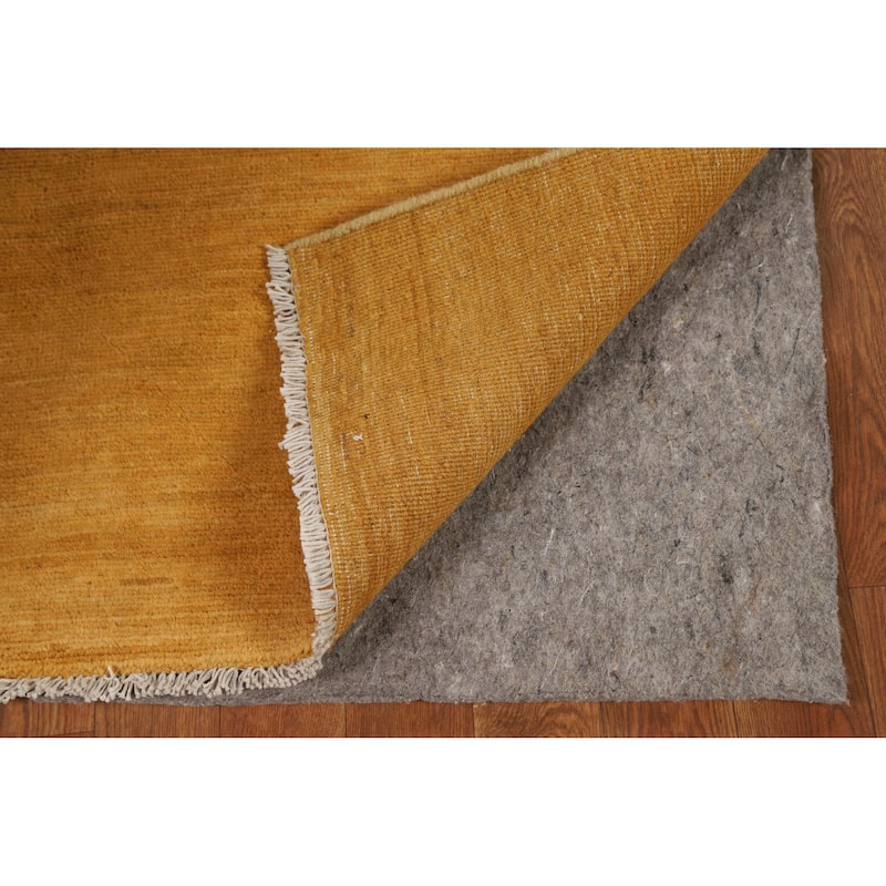 Gold Gabbeh Modern Foyer Rug Handmade Wool Carpet - 2'9"x 4'0"