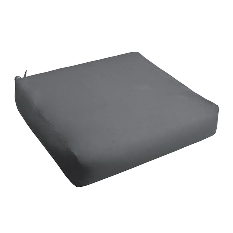 Sorra Home Outdoor Round Front Deep Seating Cushion - Charcoal - 23 in W x 27 in D x 5 in H