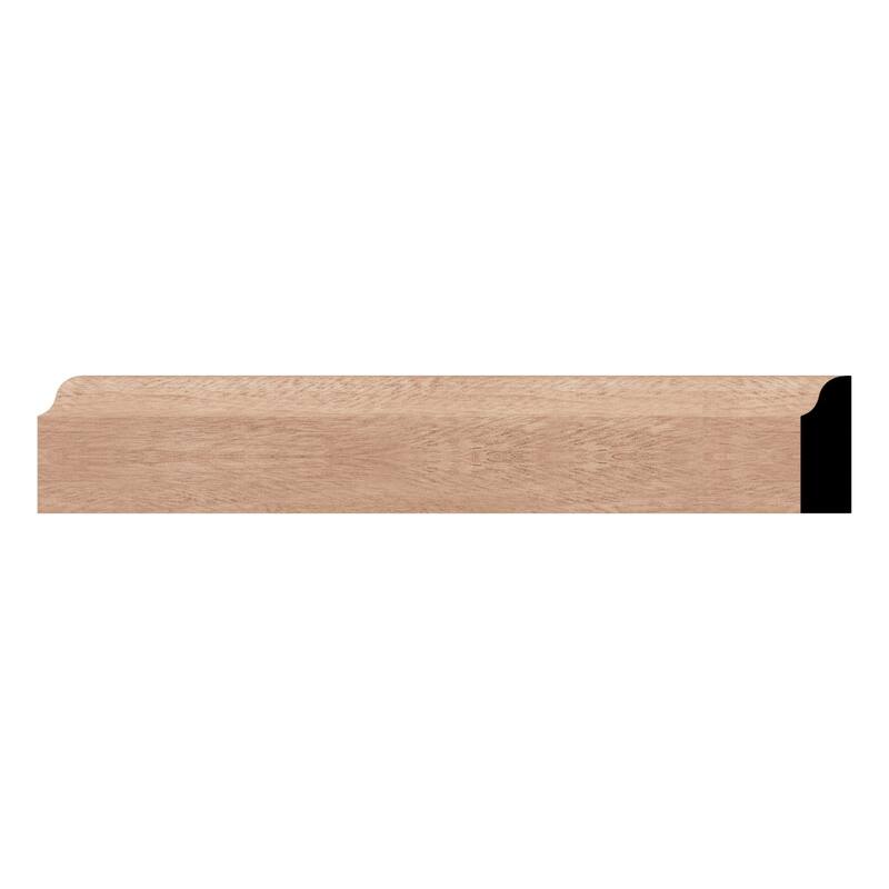 WM916: 3/8-in D x 1-1/4-in W x 96-in L Americraft Solid Hardwood Stain Grade Ogee Stop Moulding - Sapele Mahogany