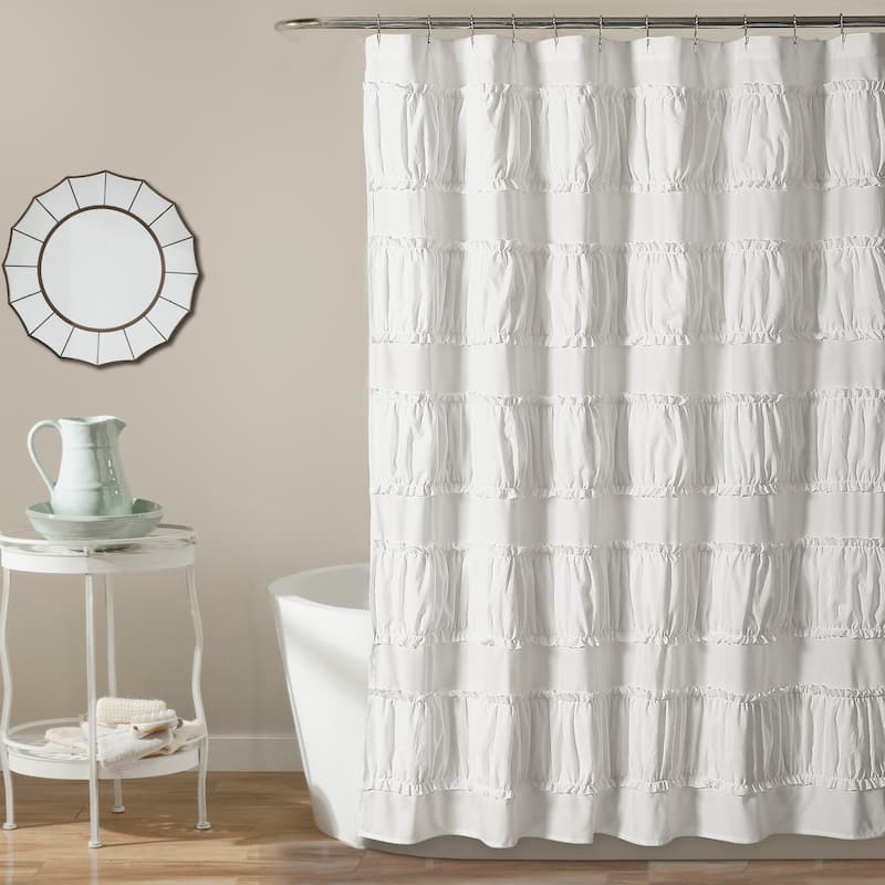 Lush Decor Nova Ruffle Shower Curtain