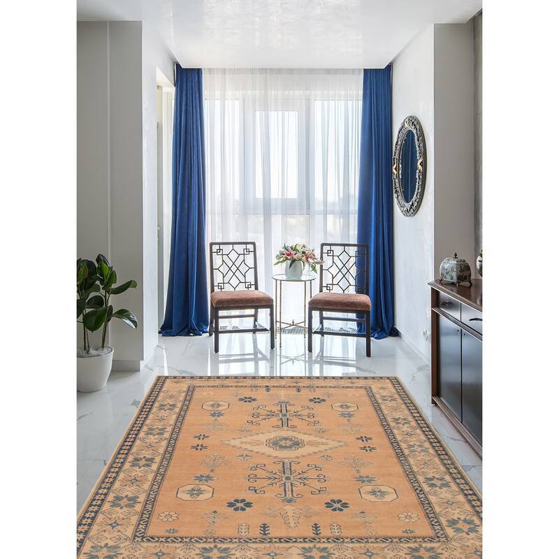 ECARPETGALLERY Hand-knotted Finest Ghazni Copper, Tan Wool Rug - 6'11 x 10'10