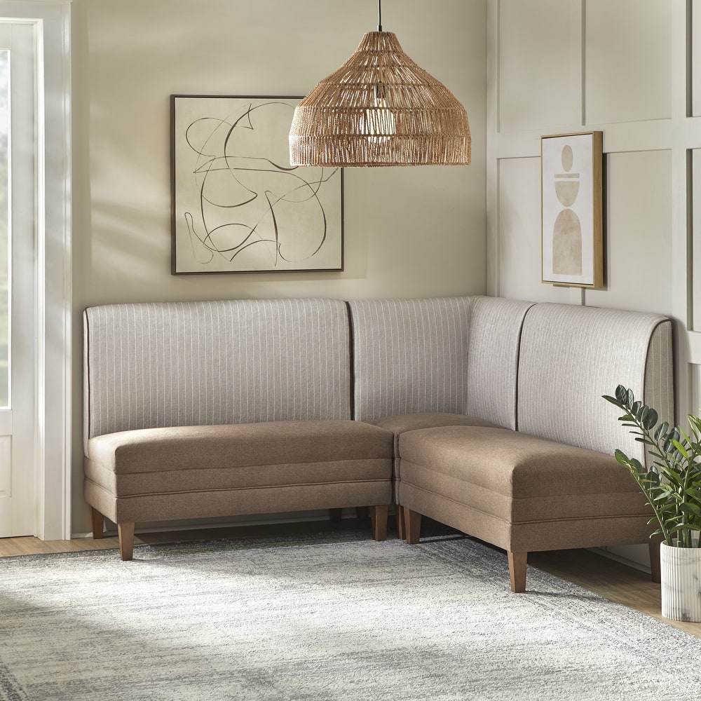 Lifestorey Phillips 3-Piece Upholstered Banquette Set