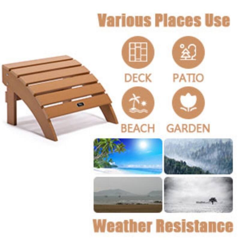 Adirondack All-Weather Ottoman Footstool