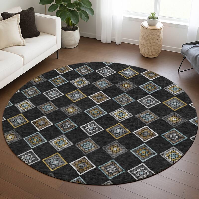 Machine Washable Indoor/ Outdoor Global Flagler Chantille Rug