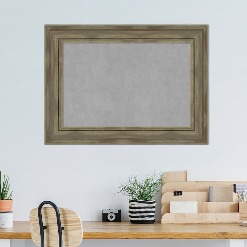 Amanti Art Alexandria Greywash Framed Magnetic Board