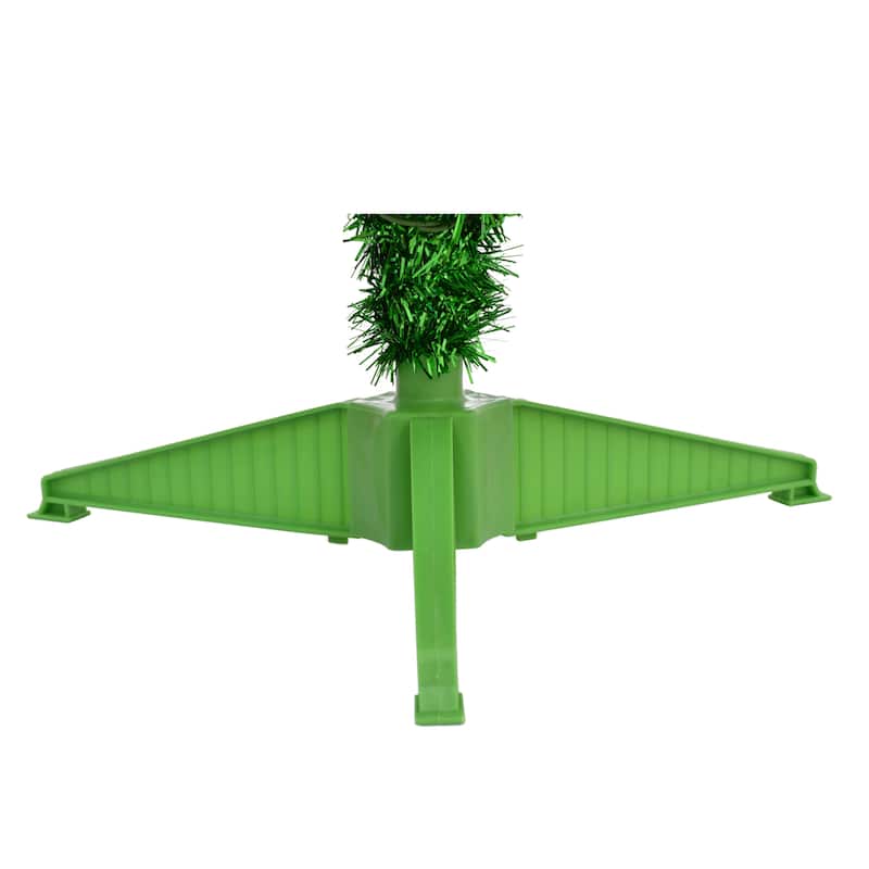 Puleo International 4.5 ft. Pre-lit Green Tinsel Tree