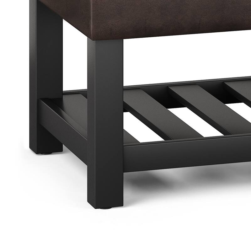 Storage Ottoman Bench with Open Bottom