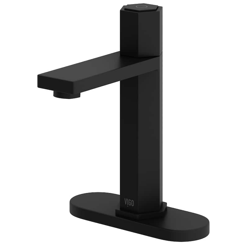 VIGO Nova 8" H Button Operated Single Hole Bathroom Faucet