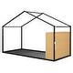 preview thumbnail 16 of 16, Twin Size Metal Bed House Bed Frame with Shelves and Lights, White